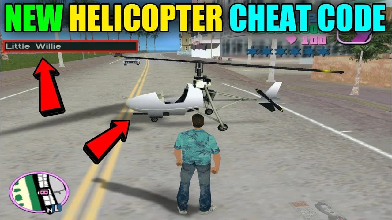 GTA Vice City Cheats Helicopter PS2